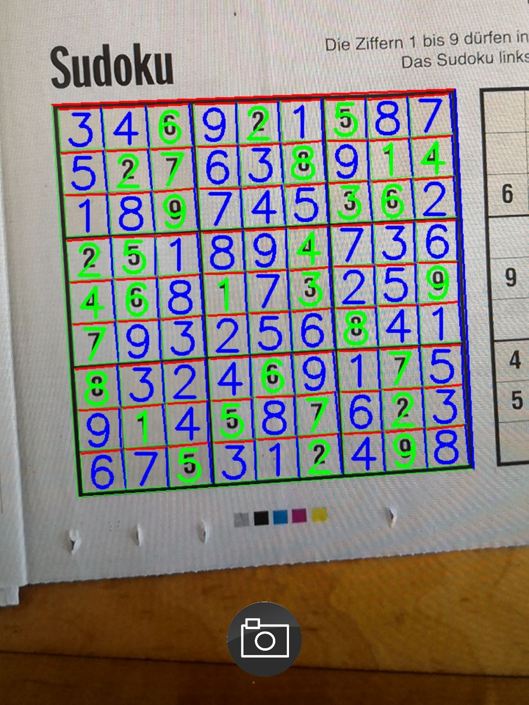 Example output of the Sudoku solver